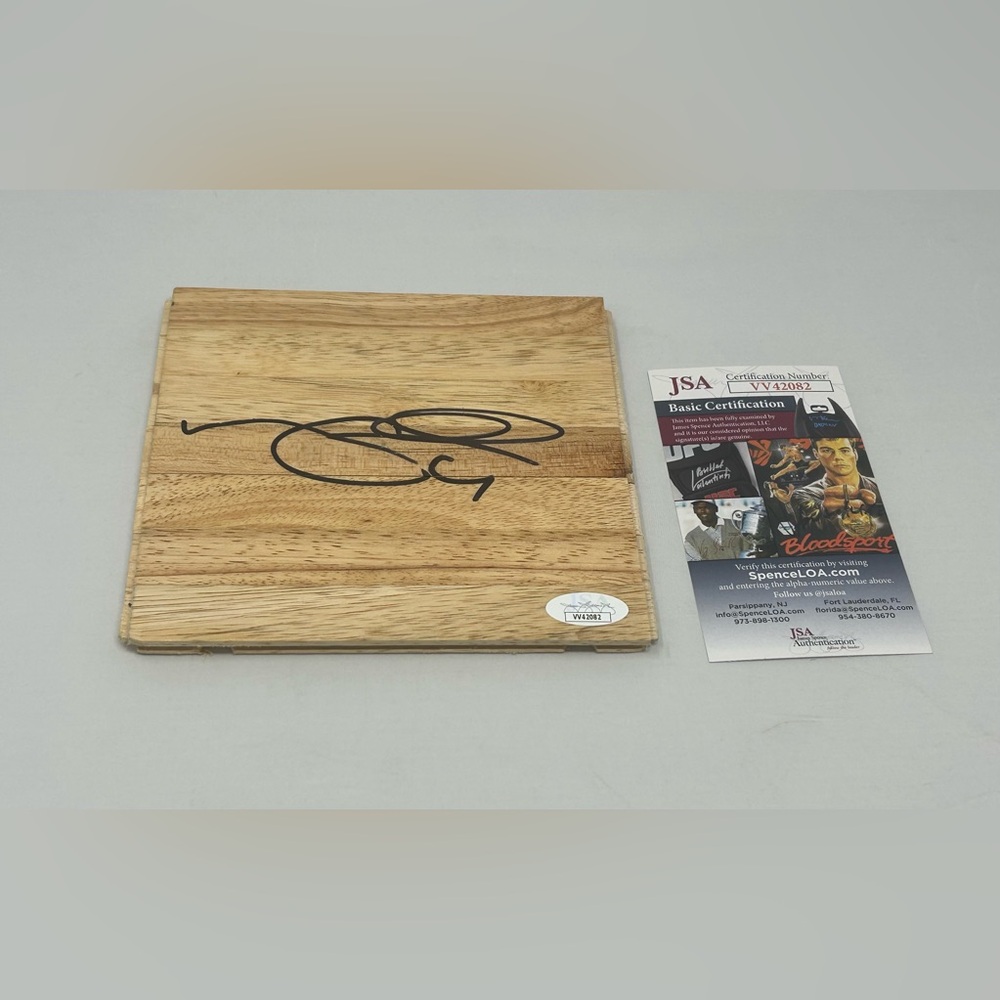 Nick Collison signed 6x6 Floor‎ Kansas Jayhawks Oklahoma City Thunder JSA COA
